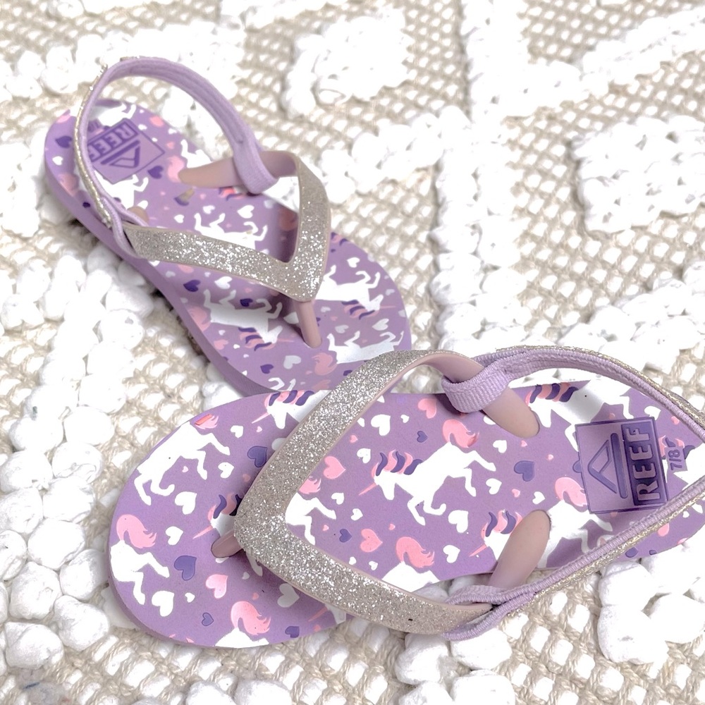 ❌SOLD❌Reef Toddler Glitter Unicorn Sandals